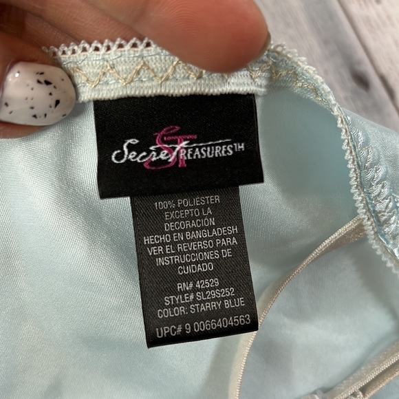 SECRET TREASURES NIGHTGOWN ROBE PAJAMA SET LIGHT BLUE SIZE S - Picture 10 of 11